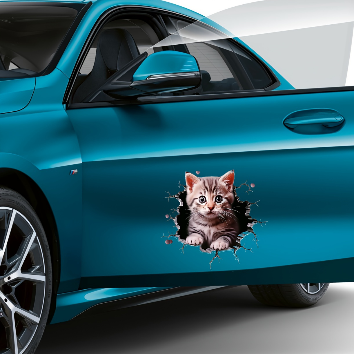 Car Accessories Unique - Polyvinyl Chloride Cat Pattern Car Decal,