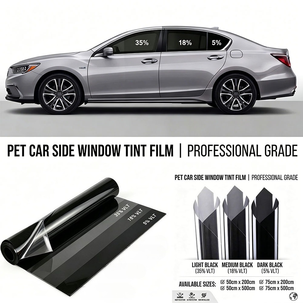 2m/5m 5/18/35 Percent VLT Car  - đánh giá và giá Tinted Window Film