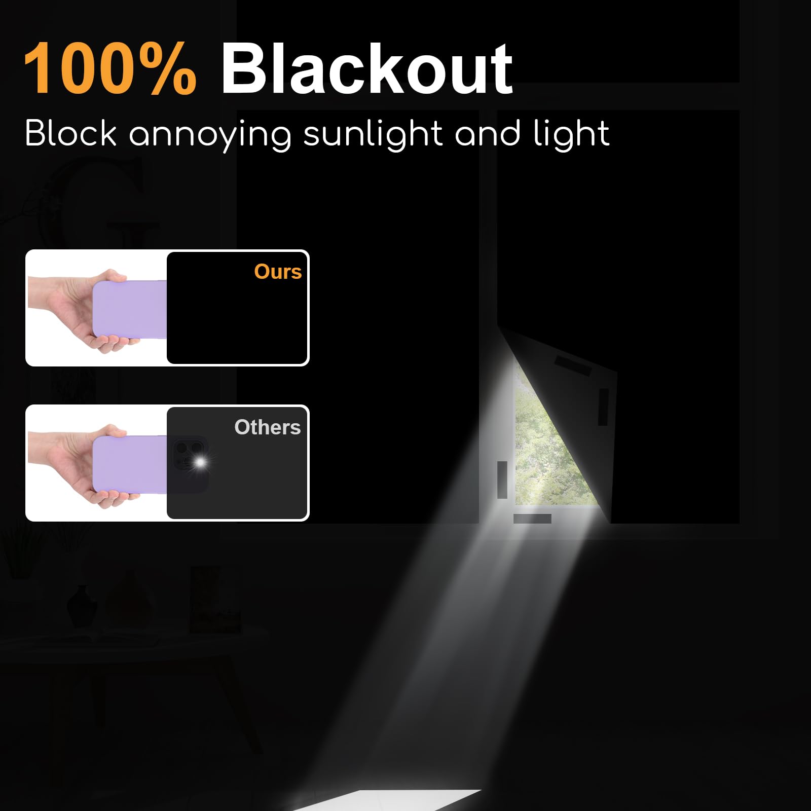 100% Blackout Curtain Darkest  - đánh giá và giá Tinted Window Film