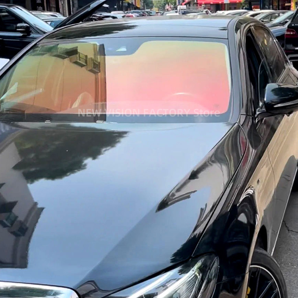 1mX3m 70%VLT Aurora Red Green  - đánh giá và giá Tinted Window Film