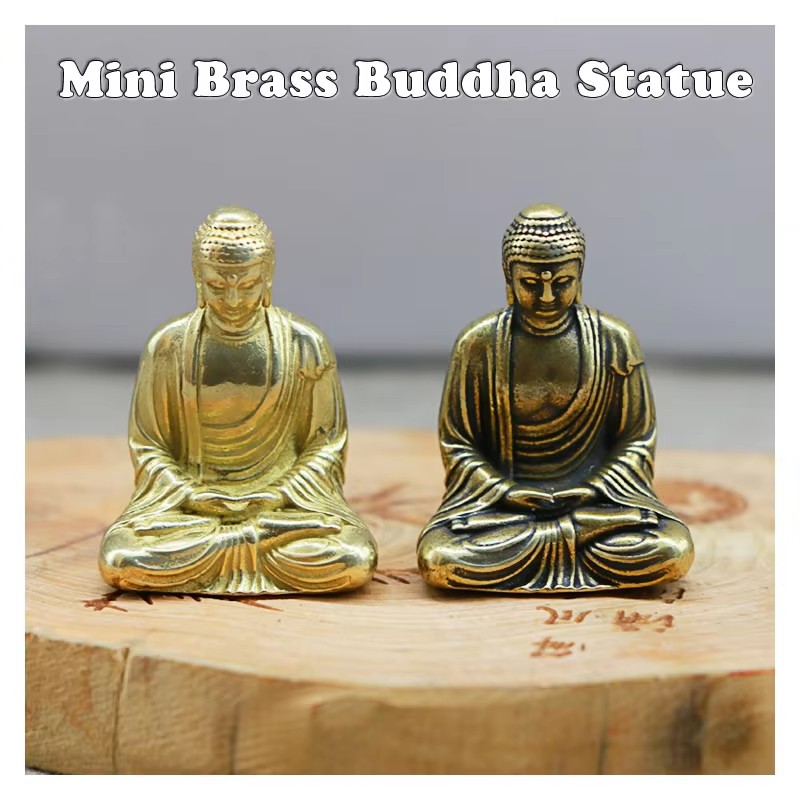 Mini Brass Buddha Statue Pocke - đánh giá và giá Car Accessories Oman