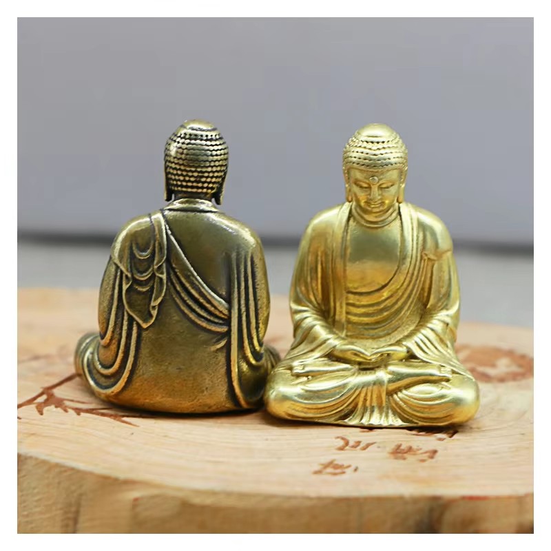 Mini Brass Buddha Statue Pocke - đánh giá và giá Car Accessories Oman