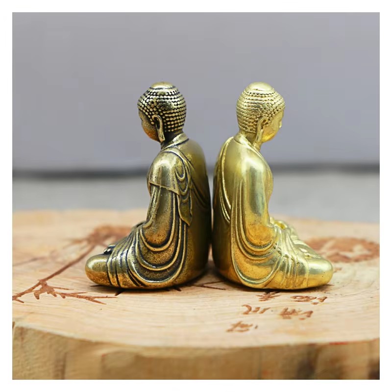 Mini Brass Buddha Statue Pocke - đánh giá và giá Car Accessories Oman