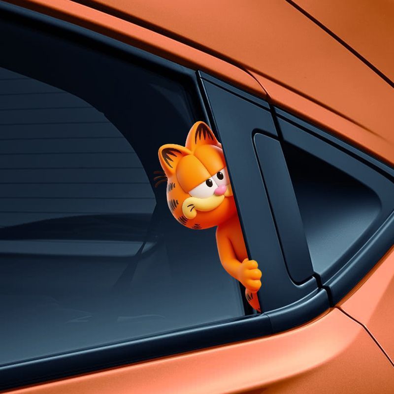 Garfield anime cartoon cute fu - đánh giá và giá Car Accessories Window