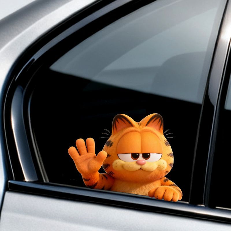 Garfield anime cartoon cute fu - đánh giá và giá Car Accessories Window