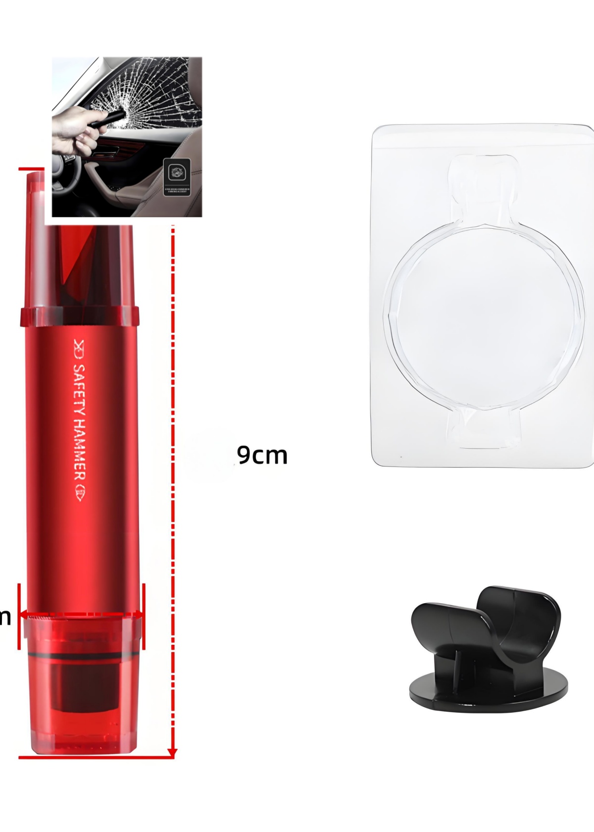 2-in-1 Car Safety Hammer Emerg - đánh giá và giá Car Emergency Tool Kit