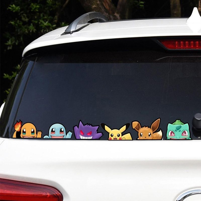 Pokémon car window sticker, Po - đánh giá và giá Car Accessories Window