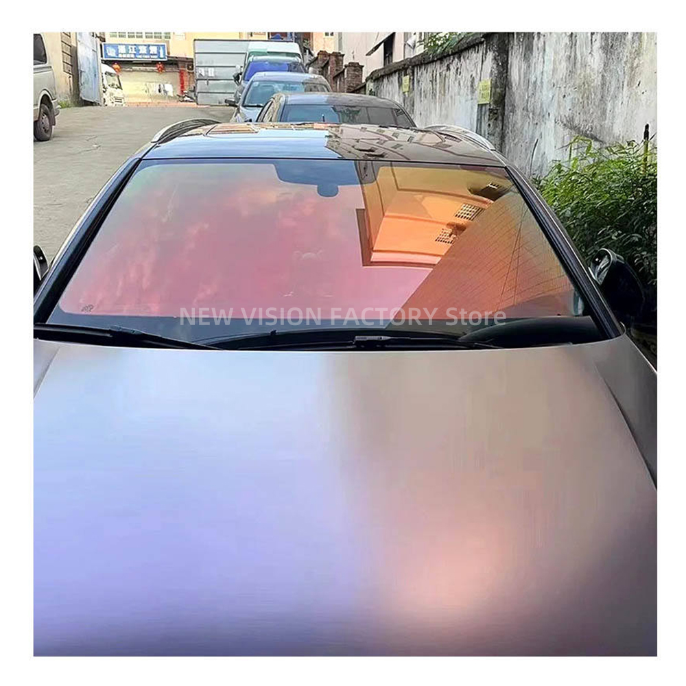 1mX3m 70%VLT Aurora Red Green  - đánh giá và giá Tinted Window Film